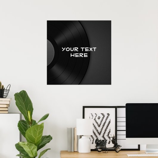 Benutzerdefiniertes POSTER mit Vinyl Design Hinter (Heimbüro)