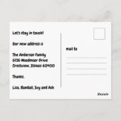 Benutzerdefiniertes Postfach Wir haben die Adressä Postkarte (Rückseite)