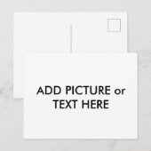 Benutzerdefiniertes Postkartenbild und Text Postkarte (Vorne/Hinten)