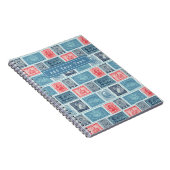 Benutzerdefiniertes Postleitbild Briefmarke Blaues Notizblock (Rechte Seite)