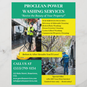 Benutzerdefiniertes Power Washing Flyer