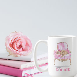 Benutzerdefiniertes Preppy Golden Retriever für Hu Kaffeetasse