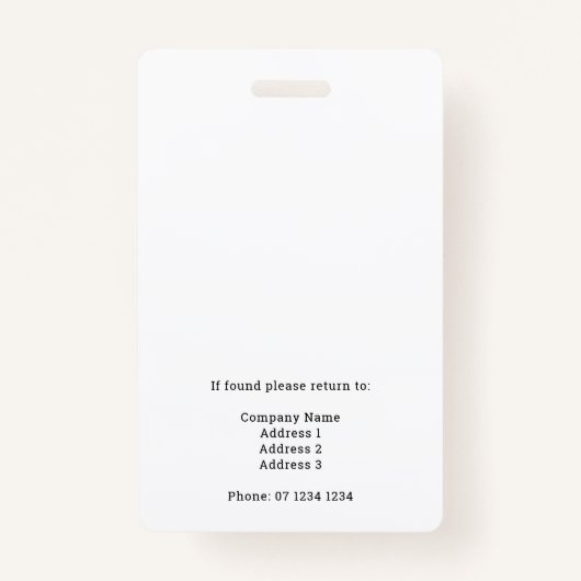 Benutzerdefiniertes Press-ID-Abzeichen mit Foto- u Ausweis (Rückseite)