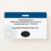 Benutzerdefiniertes Private Security Guard ID-Foto Ausweis (Rückseite)