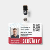 Benutzerdefiniertes Private Security Guard ID-Foto Ausweis (Front with Clip)