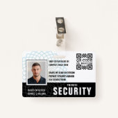 Benutzerdefiniertes Private Security Guard ID-Foto Ausweis (Vorderseite mit Klammer)