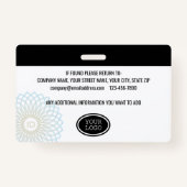 Benutzerdefiniertes Private Security Guard ID-Foto Ausweis (Rückseite)