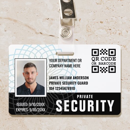 Benutzerdefiniertes Private Security Guard ID-Foto Ausweis