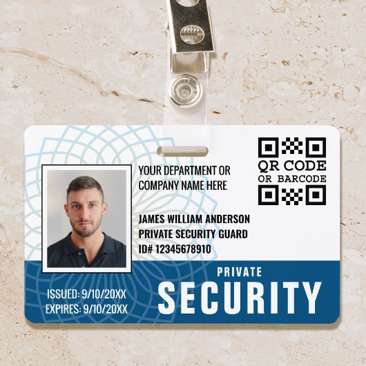 Benutzerdefiniertes Private Security Guard ID-Foto Ausweis