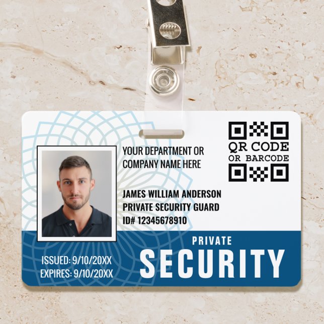 Benutzerdefiniertes Private Security Guard ID-Foto Ausweis