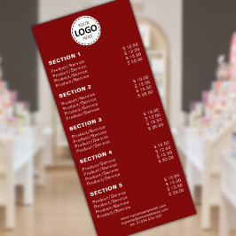 Benutzerdefiniertes Produkt/Dienste Einfach rot Werbekarte