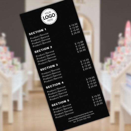 Benutzerdefiniertes Produkt/Dienste Einfach Schwar Werbekarte