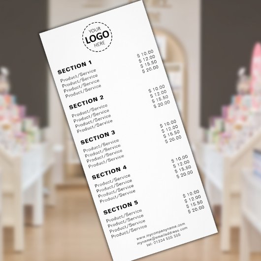 Benutzerdefiniertes Produkt/Dienstleistungen Einfa Werbekarte