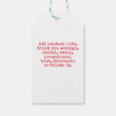 Benutzerdefiniertes Produkt für die Website Ihres  Geschenkanhänger (Rückseite)