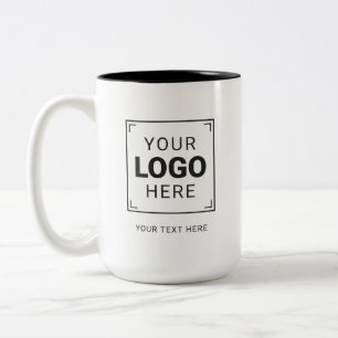Benutzerdefiniertes professionelles Logo Geschäft Zweifarbige Tasse