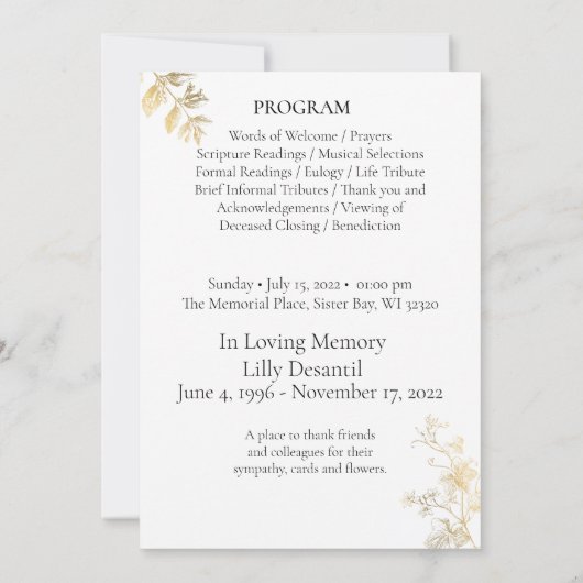 Benutzerdefiniertes Programm zur Beerdigung von Bl (Rückseite)