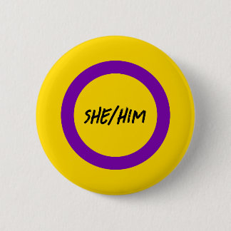 Benutzerdefiniertes Pronouns Intersex Prilag Flag Button