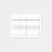 Benutzerdefiniertes Protokoll 4 Spalte Mehrzweckda Post-it Klebezettel (Vorderseite)