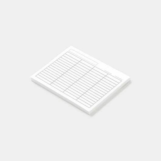 Benutzerdefiniertes Protokoll 4 Spalte Mehrzweckda Post-it Klebezettel (angewinkelt)