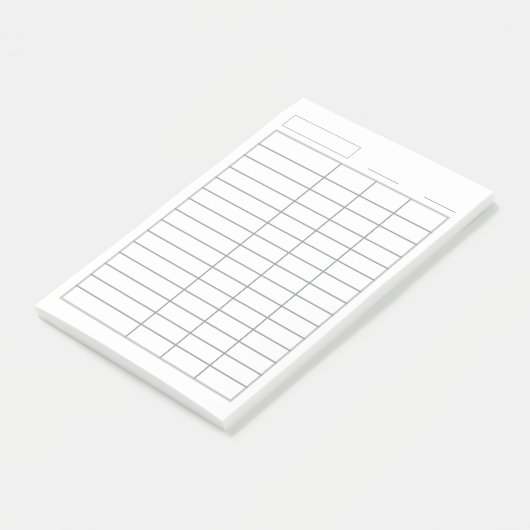 Benutzerdefiniertes Protokoll 4 Spalte Mehrzweckda Post-it Klebezettel (angewinkelt)