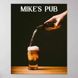 Benutzerdefiniertes Pub-Mancave-Poster - Name hinz Poster
