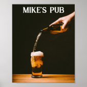 Benutzerdefiniertes Pub-Mancave-Poster - Name hinz Poster (Vorne)