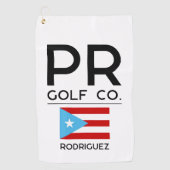 Benutzerdefiniertes Puerto Rico Golfhandtuch – PR (Vorderseite)