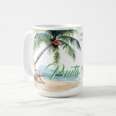 Benutzerdefiniertes Punta Cana Strand Souvenir Kaffeetasse (Vorderseite Links)