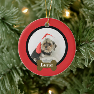 Benutzerdefiniertes Puppy-Hund-Foto Keramik Ornament