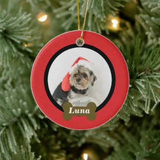 Benutzerdefiniertes Puppy-Hund-Foto Keramik Ornament