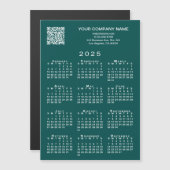 Benutzerdefiniertes QR-Code 2025 Aquamariner Kalen Magnetkarte (Vorne/Hinten)