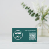 Benutzerdefiniertes QR-Code-Business-Logo Modern A Visitenkarte (Stehend Vorderseite)