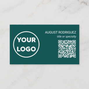 Benutzerdefiniertes QR-Code-Business-Logo Modern A Visitenkarte