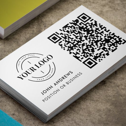 Benutzerdefiniertes QR-Code-Business-Logo Modern B Visitenkarte