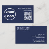 Benutzerdefiniertes QR-Code-Business-Logo Modernes Visitenkarte (Vorne/Hinten)