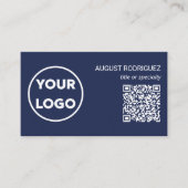 Benutzerdefiniertes QR-Code-Business-Logo Modernes Visitenkarte (Vorderseite)