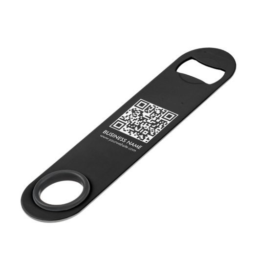 Benutzerdefiniertes QR-Code-Business-Logo Url Nied Speed Flaschenöffner (Rückseite Schrägansicht)