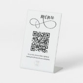 Benutzerdefiniertes QR-Code Contacless-Skriptmenü Sockelschild (Vorderseite)