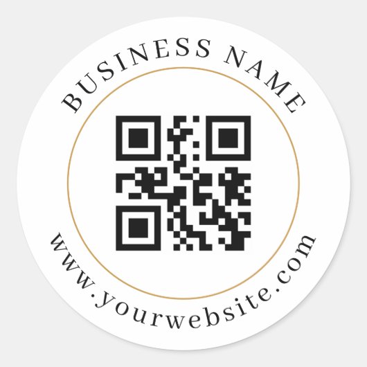 Benutzerdefiniertes QR-Code-Element Runder Aufkleber (Vorderseite)