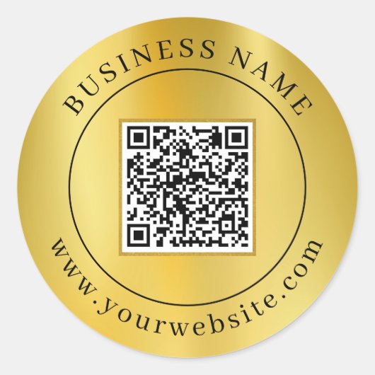 Benutzerdefiniertes QR-Code-Element Runder Aufkleber (Vorderseite)