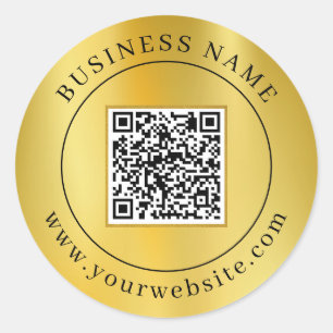 Benutzerdefiniertes QR-Code-Element Runder Aufkleber