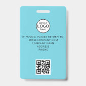 Benutzerdefiniertes QR-Code Event Blue Abzeichen Ausweis (Rückseite)