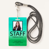 Benutzerdefiniertes QR-Code-Event-Green-Abzeichen Ausweis (Vorderseite mit Schlüsselband)