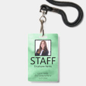 Benutzerdefiniertes QR-Code-Event-Green-Abzeichen Ausweis (Vorderseite mit Lanyard)