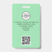 Benutzerdefiniertes QR-Code-Event-Green-Abzeichen Ausweis (Rückseite)