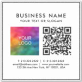Benutzerdefiniertes QR-Code-Firmenlogo Hinzufügen Aufkleber (Vorderseite)