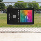 Benutzerdefiniertes QR-Code-Firmenlogo Vertikal Banner (Insitu)
