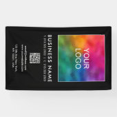 Benutzerdefiniertes QR-Code-Firmenlogo Vertikal Banner (Horizontal)