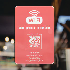 Benutzerdefiniertes QR-Code - freies WIFI-Kennwort Fensteraufkleber