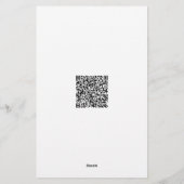 Benutzerdefiniertes QR-Code für das Business Stati Briefpapier (Rückseite)